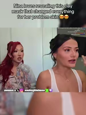 Nina loves revealing this clay mask that changed her problem skin 😍😍   #nina #skincare #eve #dano #streamerprom 
