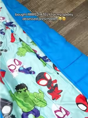 if your toddlers going into preschool with nap times, these pillow/blanket combos make it SO easy 🫶🏻 #spidey #spideyandhisamazingfriends #toddlerblanket #preschool #TikTokshopbacktoschool 