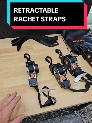 VEVOR 4 PACK RETRACTABLE RACHET STRAPS, 1 X 10 FT, POLYESTER WEBBING, 1200 LB BREAKING STRENGTH, VINYL COATED S HOOKS, 4 SOFT LOOPS, TRAVEL BAG. #rachetstraps #vevor  #retractableratchetstrap #tiktokshopcreatorpicks #TikTokshopbacktoschool @Haidee_Collab @VEVOR Store @CreatorCollab_Mabel 