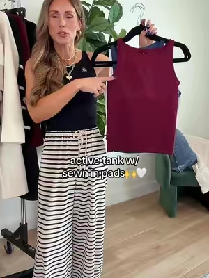 👏🤍Hallelujah! // Follow for more of my fav fashion finds! Wearing a small, true to size.  #workouttank #builtinbra #affordablestyle #tanktop #loungewear 