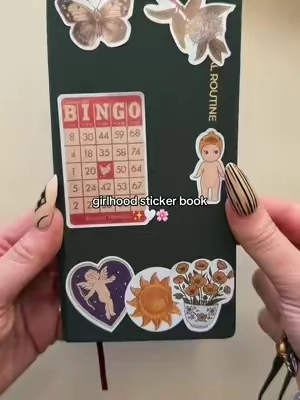 I love every single page of this book it’s so cutesy!! #girlhoodstickers #stickers #journaltok #plannertok #crafttok 