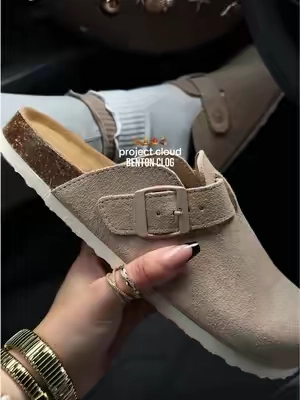 these are the sand suede color and they fit true to size 🤍🙈@Project Cloud #TikTokshopbacktoschool #backtoschool #projectcloud #clogs #shoes 