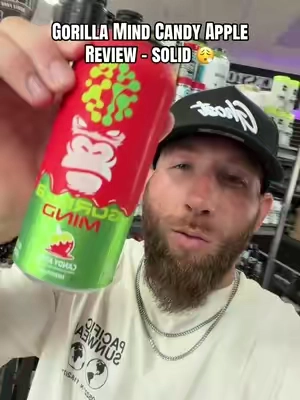 Gorilla Mind Candy Apple Review - solid 😮‍💨 #gorillamind #energydrink #fyp 