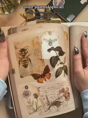 steam punk bestiess this sticker book is everything 🖤 #steampunk #grabie #stickerbook #journaltok 