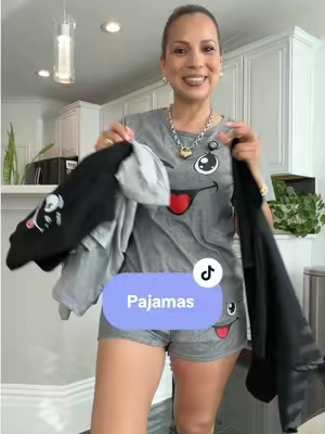 Pijamas de moda paquete de 3 #pijamas #pajamas #pajamasets #TikTokshopbacktoschool #pajamasallday 
