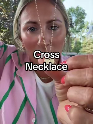Replying to @Ctro #tewiky #crossnecklace #goldjewelry
