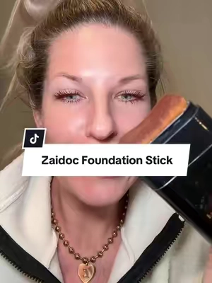 Shade:3 (my lighter fall/winter shade) and we like quick & easy makeup around here✨ #foundationstick #stickfoundation #zaidocfoundationconcealerstick #fullcoveragefoundation #tiktokshopblackfriday 