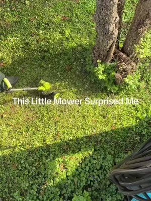 For smaller yards and tight areas, this little cordless mower makes so much sense. #TikTokshopbacktoschool #SEESESuperBrandDay #CordlessLawnMower #SmallYard #LawnCare   
