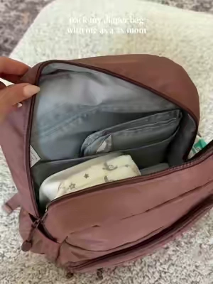 SO. MANY. POCKETS. 😍🙌🏼 so much organization! I’m in love this this new diaper backpack bag! #diaperbag #mombag #babyregistrymusthaves #jooldreamteam #backpack 
