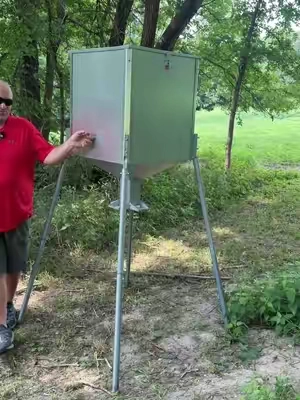 This 450 lb capacity gravity deer feeder is built for keeping a large amount of feed available without constantly refilling. The galvanized steel construction makes it a solid option for deer management, hunting property, food plots and keeping wildlife fed throughout the season. #tiktokshopcreatorpicks #TikTokshopbacktoschool #DeerFeeder #DeerHunting #HuntingGear 