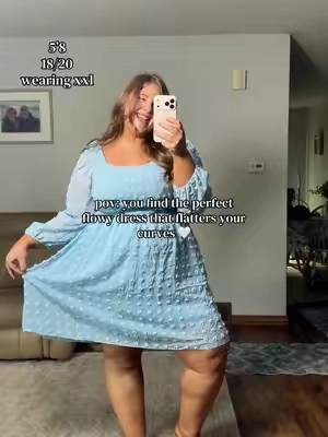 so girly + cute! Love the lightweight sleeves 🤍 #plussizefashion #plussizedress #dress #fallfashion #tiktokbacktoschool 