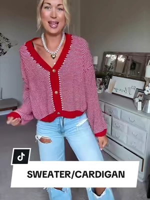 This sweater is a 10/10! It is such good quality & so comfy. It comes in multiple color options. Hurry & snag it while it’s in stock! ✨ #womenssweater #womensfaahion #womenscardigan #fallfashion #fyp 