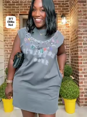 URBAN REVIVO T-Shirt Dress for Women, Sleeveless 100% Cotton Casual Mini with an Oversized Straight Fit and Pockets, Lady, Trending. #sohochic #summeressentials #falldealsforyou #summerfinds #summerwins 