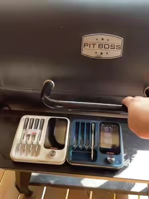Meat probe, meet thermometers for the wind. Stop guessing when it’s done #BBQ #dadsoftiktok #meatthermometer #MeatProbe #pulledpork  