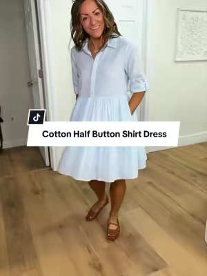 Absolutely timeless ♥️ I’m 5’2” 127 in a Small #shirtdress #modestfashion #dresswithpockets #cottondress #churchdress @CHOUYATOU 