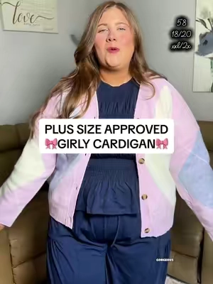 stretchy, comfy, and perfect for the fall!! 🎀🍂 #girlyoutfits #plussizefashion #plussizecardigan #fallfashion #tiktokbacktoschool