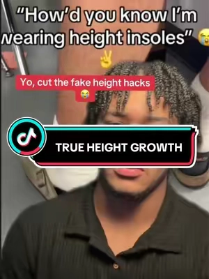Fake height won’t change your actual height. Focus on your routine, stay consistent, and stop chasing shortcuts. 🏀 #trueheight #growth #basketball #fyp #greenscreen 
