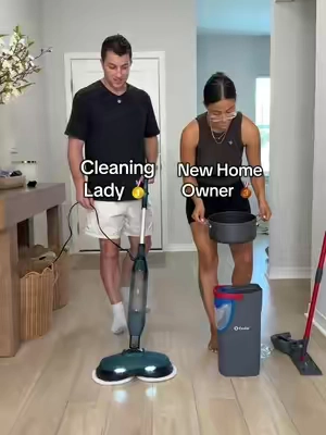 Nothing compares to this if you have hard floors #spinmop #spinningmop #deepcleaning 
