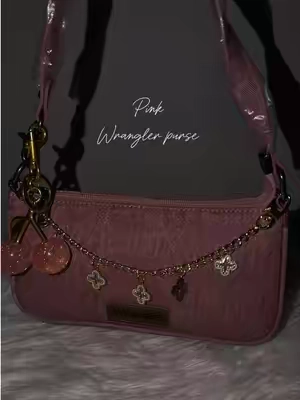 The cutest pink purse , I got the charms separately! 👜 🌸💅🏼💗😍 #wrangler #wranglerpurse #purse #CapCut 