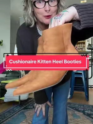 Feels like wearing sneakers 👟 #cushionaire #kittenheelboots #suedeboots #leatherbooties #TikTokshopbacktoschool 