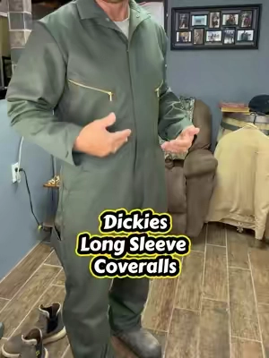 Dickies Men's Long Sleeve Coveralls built for tough work with durable twill, a roomy fit, multiple pockets, bi-swing back and flexible waist. Great for the jobsite, garage or workshop, and a practical Black Friday or Christmas gift for any hardworking guy. #tiktokshopcreatorpicks #TikTokshopbacktoschool #tiktokshopblackfriday #tiktokshopcybermonday #tiktokshopsummerturnup  @Dickies 