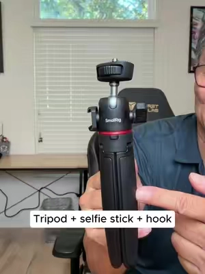 The SmallRig 5285B Small Camera Tripod Selfie Stick might be one of the most versatile little camera accessories I’ve used. It extends from 8" to 15" and combines a mini tripod, handheld selfie stick, Mantis Hook, 360° ball head, cold shoe mount, and 1/4"-20 mounting screw in one compact setup. Great for vlogging, travel, low-angle shots, tabletop filming, and getting creative angles with a DJI Pocket 3/4, GoPro, or small camera. And when you’re done, you can clip it right onto your camera bag. #SmallRig #SmallRig5285B #CameraTripod #MiniTripod #CameraGear 