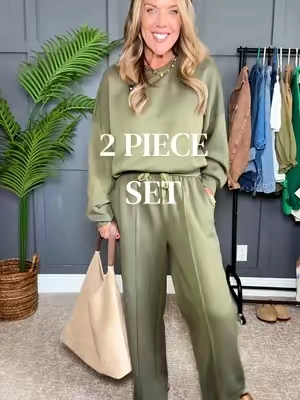 PrettyGarden 2 piece set for fall 🍂 This matching lounge set is comfortable, flattering and so easy to style. The wide leg pants and relaxed top make it the perfect casual fall outfit for travel, errands or everyday wear. I own it in several colors! #PrettyGarden #TwoPieceSet #FallOutfits #MatchingSet #Over50Style @PrettyGarden 