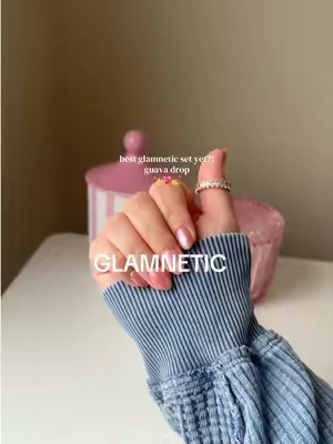 obsessed with their juicy drop, guava is my favorite set yet 💖 #glamnetic #glamneticnails #pressonnails #pressons @Glamnetic 