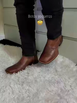 Botas vaqueras de punta cuadrada.🤎🤠#botasvaqueras#boots#men#palitutu#tiktokshopcreatorpicks