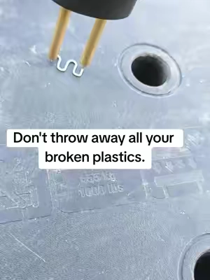 This is such a useful little cordless plastic welder. #TikTokshopbacktoschool #bluecollar #toys #plasticrepair #DIY 
