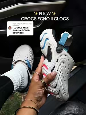 Replying to @Spiritual X Wonder new echo II clogs ❤️‍🔥❤️‍🔥❤️‍🔥 @Crocs #crocs #crocsnewarrivals #TikTokshopbacktoschool #crocsecho 