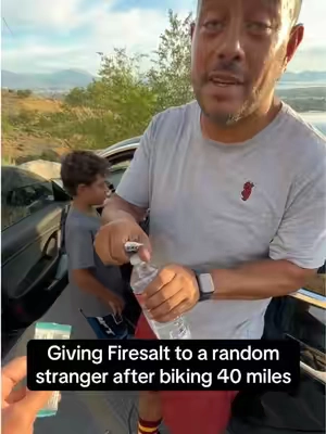 He was literally dying of thirst 🥵#drinkfiresalt #fyp #hydration #excercise 