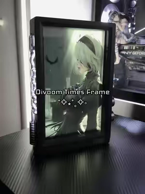 The cutest upgrade for any gaming setup! The Divoom Time Gate has 5 customizable screens, RGB lighting, and endless ways to personalize your setup to match your aesthetic.🖥️⛓️🖤@Divoom #divoomtimesframe #GamingSetup #desksetup #blackandwhitesetup #gamergir 
