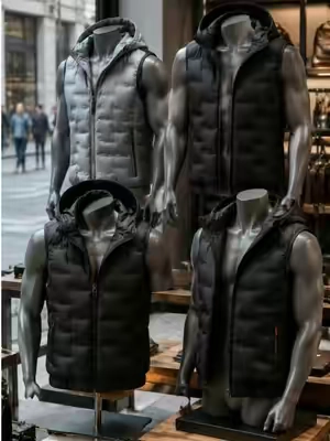 Men’s hooded vest #mensfashiontips #hooded #hooded #vest #fallfashioninspo 
