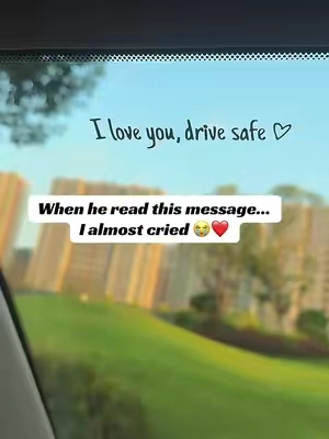 I just wanted him to know... no matter how far he drives, someone is waiting for him at home ❤️ #TrueLove #HusbandGift #DriveSafe #carsaccessories #fyp 