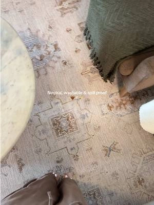 The prettiest washable rug! 🤎@RugsUSA  #washablerug #neutralrug #livingroomrug #arearug #rugsusa 