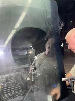 The oil film on the glass can easily lead to dangerous driving during heavy rainstorms and at night #car #carcleaning #Windshield #oilfilmcleaner #tiktok