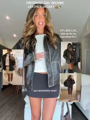 the perfect pinterest girl fall staple!! I’m 5’9 wearing the size L/XL DEF size up if you want more of an oversized fit🤎