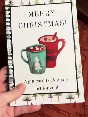 When your adult kids say “I just want money for Christmas” AGAIN… 😂🎄 Fine, but I’m making it cute. This 5x7 gift card book has pages for ALL the little moments—when you don’t feel like cooking, need groceries, want tacos, need a new book, want to see a movie, run out of cash, need school supplies and SO many more. Add whatever gift cards or cash you want and suddenly “just give me money” feels like an actual thoughtful Christmas gift. 🎁💵 #ChristmasGiftIdeas #AdultKids #GiftCardIdeas #GiftCardBook #Christmas2026   
