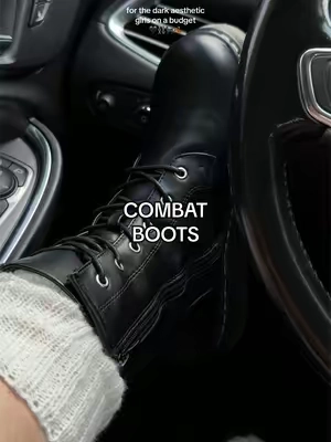 Fall boots that are lightweight and comfortable 🖤🍂 #combatboots #fallfashion #darkaesthetic #falloutfits 