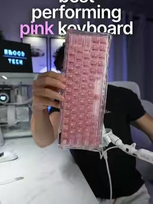 Gravastar V60 in pink #gravastar #keyboard #v60 #onyx #pink 