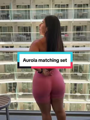 When the matching set hits just right #aurola #aurolashorts #aurolasportbra #tiktokshopcreatorpicks #workoutset 