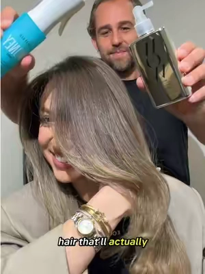 If you have puffy, frizzy hair, save this routine! 👀✨  My coworker did my hair using the Color Wow Color Security Shampoo + Conditioner, Money Mist, and Dream Coat and the difference is SO good 😍 #colorwow #frizzyhairtips #frizzyhair #puffyhair #hairroutine 