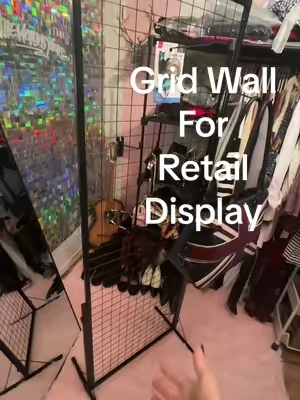 Free shipping  VEVOR 2' x 5.6' Grid Wall Panels Tower,  2 Packs Wire Gridwall Display Racks with T-Base Floorstanding, Double Side Gridwall Panels for Art Craft Shows, Retail Display with Extra Clips and Hooks @@VEVOR Store##display##craftfair##booth##retail##TikTokshopbacktoschool