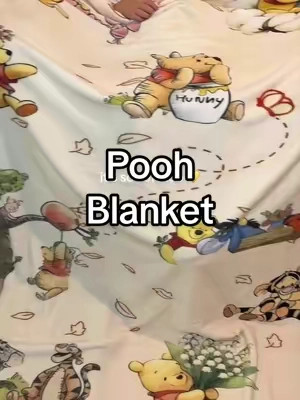 Cozy Pooh blanket 💛 #kidsblanket #couchblanket #napblanket #movieblanket #softblanket 