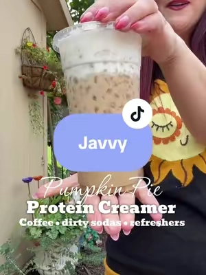 Pumpkin season is here and Javvy just launched pumpkin pie protein creamer! #javvy #coffeecreamer #pumpkinseason #pumpkinspicelatte #pumpkincoffee 