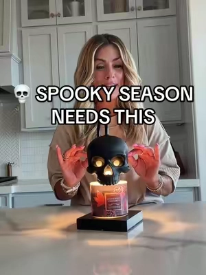 The Halloween décor piece that is unique AND makes your house smell amazing.💀 #HalloweenDecor #SpookySeason #CandleWarmer #halloween #FallDecor