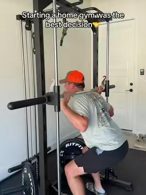 Starting a home gym was the best decision🤝 #ritfit #ritfithomegym #homegymequipment #smithmachineworkouts @RitFit 