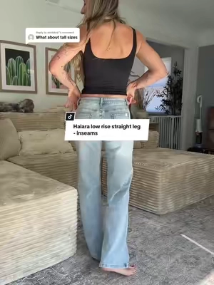 Replying to @mtnbkr61 - they have multiple inseams now in their low rise straight leg jeans!  @Halara_official  #lowrisejeans #straightlegjeans #halarajeans #halara #TikTokshopbacktoschool 