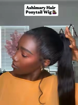 No salon. No glue. No stress. Just this ponytail wig.  #ashimaryhair #ashimary #ponytailwig #360wig #gluelesswigs  @Ashimary 